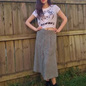 Liz Claiborne Size 10 Checkered Skirt Blue Brown